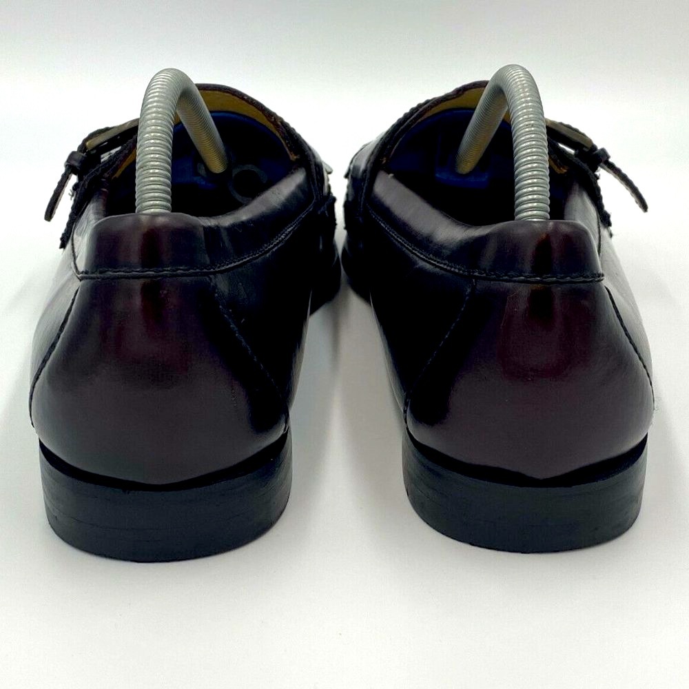 Cole Haan Leather Buckle Strap Slip On Loafers Burgundy 61656 Mens Sz 9.5 D - Picture 3 of 12